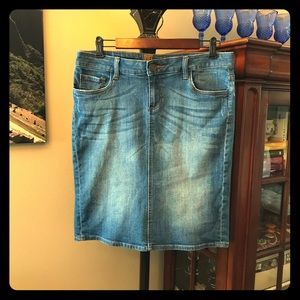 Denim Pencil Skirt